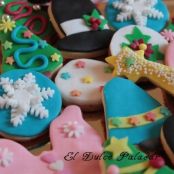 Galletas navideñas decoradas con fondant