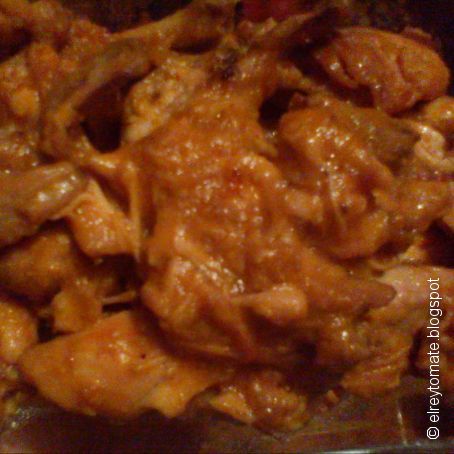 Conejo a la cerveza con ketchup