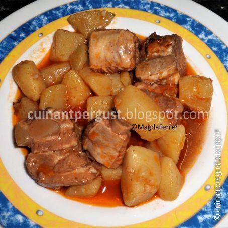 Estofado de costilla de cerdo y patatas (olla GM D/olla New Chef)