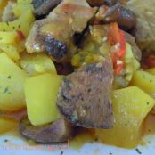 Costilla con robellones y patatas. - Paso 3