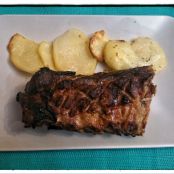 Costillar asado con patatas