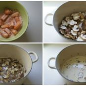 Crema de champiñones Portobello con tocino caramelizado - Paso 2