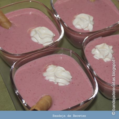 Crema de fresón con leche condensada