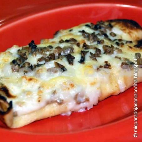 Crêpes rellenos de jamón y champiñones