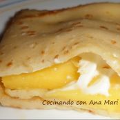 Crêpes de Mango y queso philadelfia (clásico Francés)