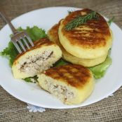 Croquetas de patata rellenas de pollo