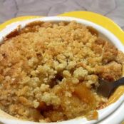 Crumble de albaricoques y membrillo