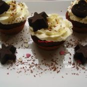 Cupcakes de chocolate y menta sin lactosa