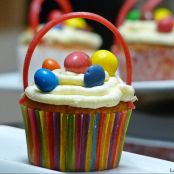 Cupcakes cesta de primavera