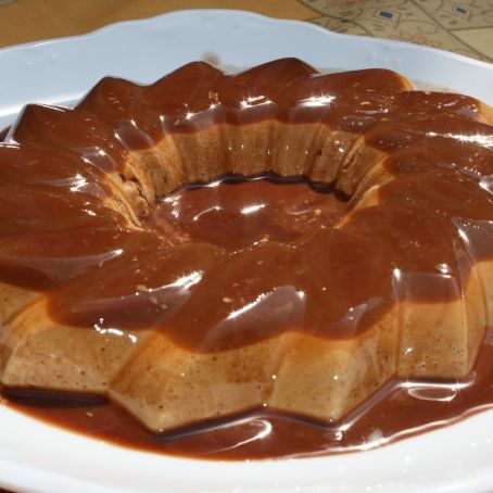 Flan de café con leche condensada