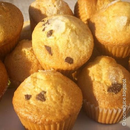 Magdalenas de pueblo con pepitas