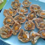 Tartaletas  de bacon, con cebolla caramelizada y mermelada de tomate - Paso 4