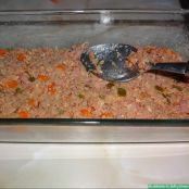 Pastel de arroz con parmesano relleno de carne - Paso 8