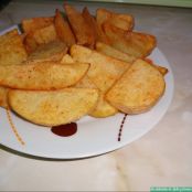 Filetes de cerdo con salsa de piquillos y patatas gajo - Paso 6