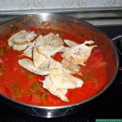 Pollo guisado con pimientos - Paso 7