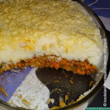 Pastel inglés de lentejas