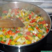 Espaguetis con salsa de pimientos - Paso 3