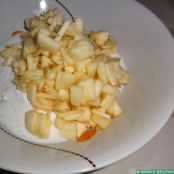 Brownie de chocolate blanco y manzanas - Paso 2