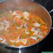 Tiburones con calamares - Paso 4