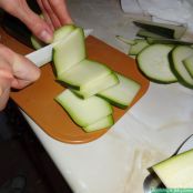 Mousaka de calabacín y berenjena - Paso 1