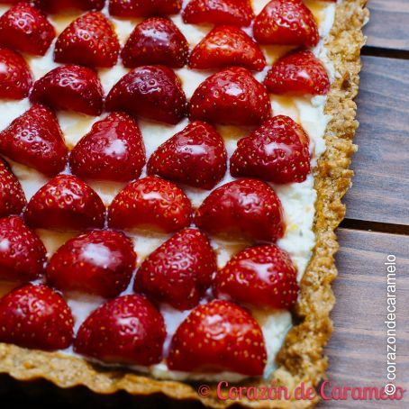Tarta de fresas y mascarpone