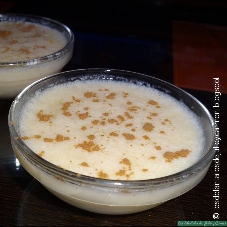 Natillas con manzana caramelizada
