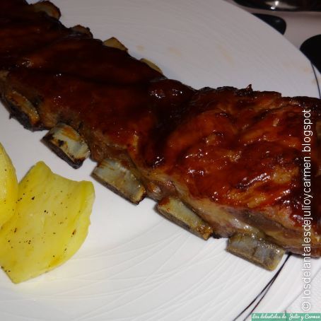 Costillas barbacoa al horno