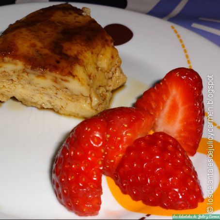 Flan de batido de vainilla