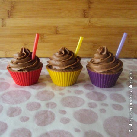 Cupcakes de batido de chocolate