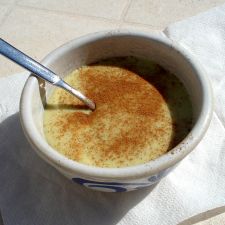 Crema de vainilla con leche de avellana (sin lácteos, sin gluten, sin huevo)