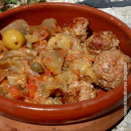 Caponata con Albóndigas de cordero (Jamie Oliver)