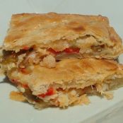 Hojaldre de bacalao con pimientos