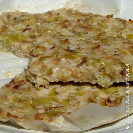 Tortilla de puerro, quinoa y leche de avellana (sin lácteos, sin gluten)