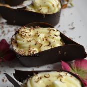 Lágrimas de chocolate con crema de limón