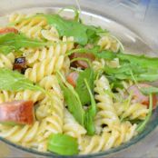 Fusilli con rucula y salchichas - Paso 3