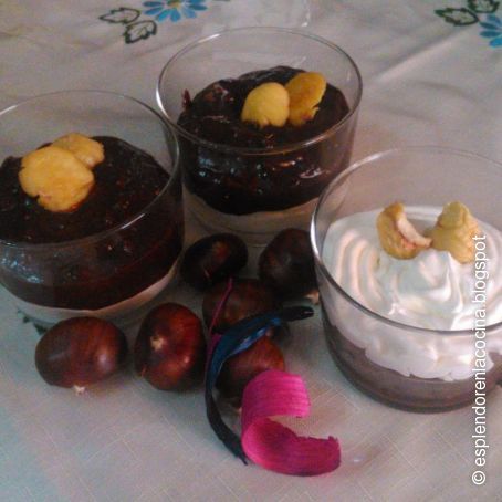 Pastelitos de castañas y chocolate