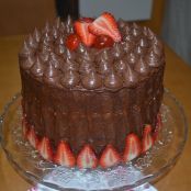 Layer cake de chocolate y crema
