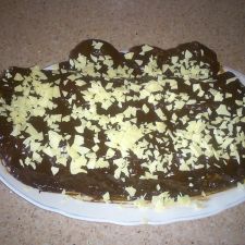 pastel de galletas con dos chocolates