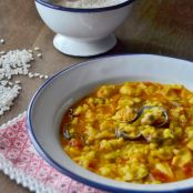 Arroz caldoso con almejas