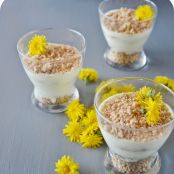 Tarta de limón y queso fresco en vasitos