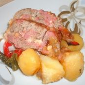 Rollo de carne al horno con patatas - Paso 1