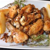 POLLO AL AJILLO CON CHAMPIÑONES