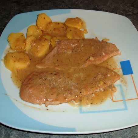 Guiso de cerdo al tomillo