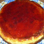 Cheesecake con mermelada de fresa