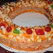 Roscón de Reyes con relleno de chocolate