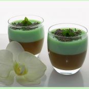 Panna cotta de chocolate y menta