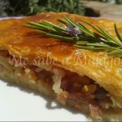 Empanada de dátiles y bacon al vino dulce de Málaga