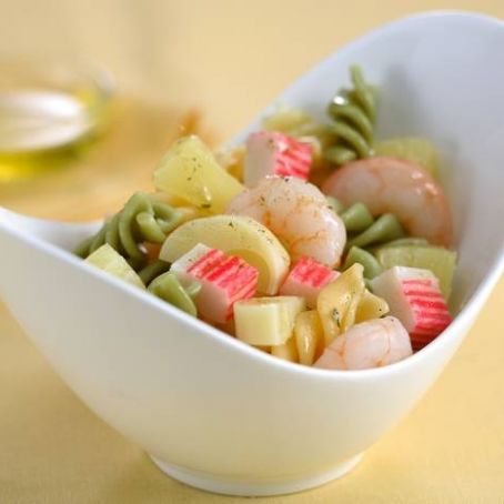 Ensalada de pasta y marisco