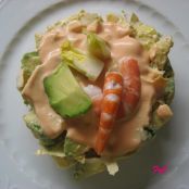 Ensalada de aguacate y langostinos