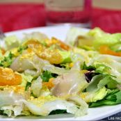 Ensalada de bacalao ahumado y mandarina